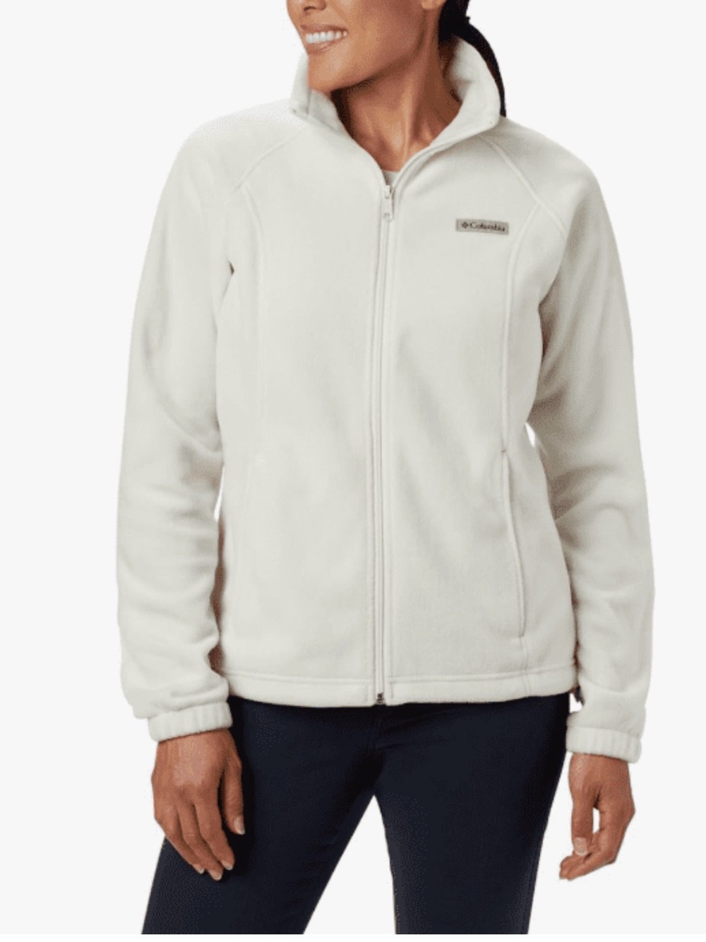Columbia Women's Cream Full-Zip Teddy Fleece Jacket